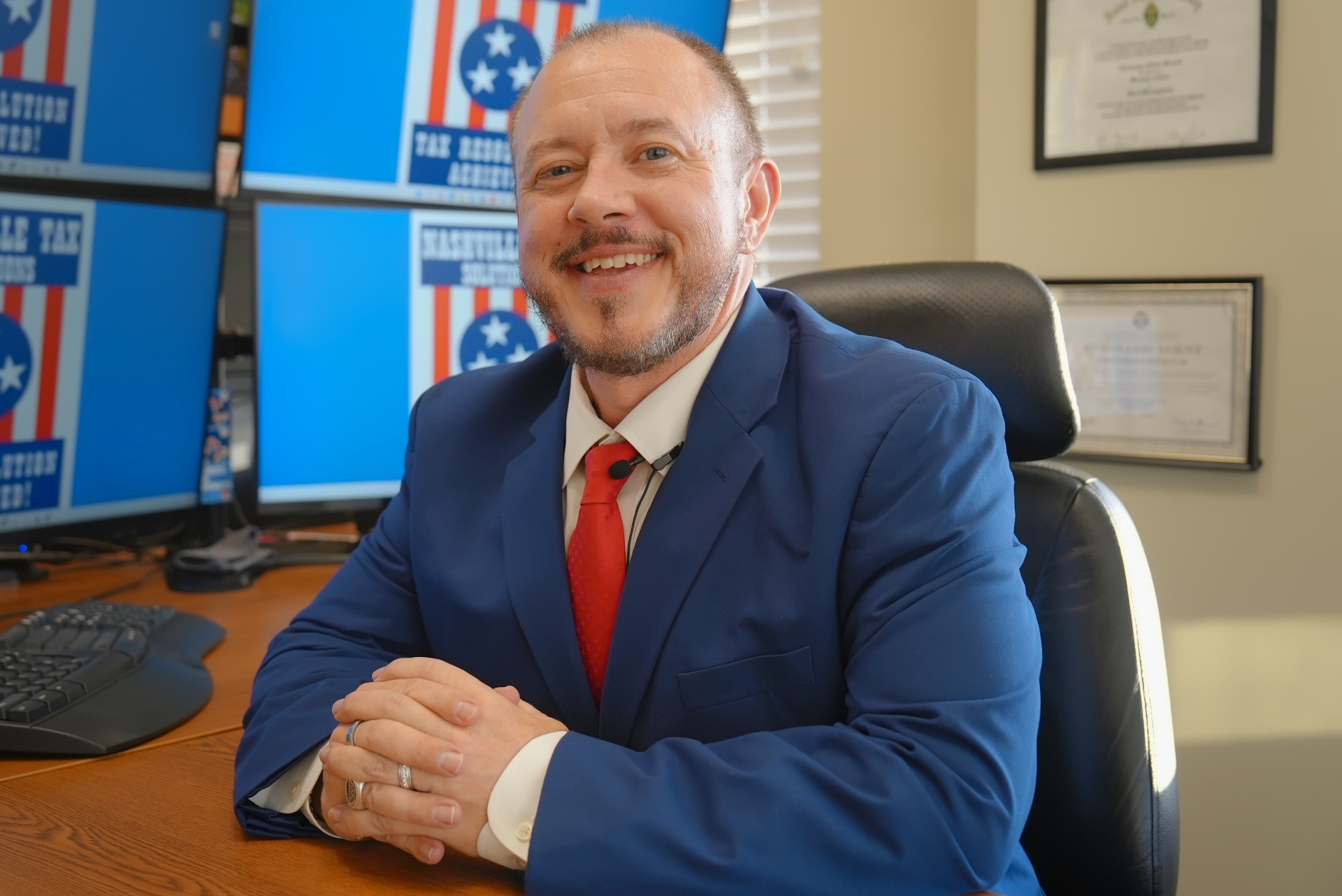 Christopher Bennett Sr. at the Nashville Tax Solutions office